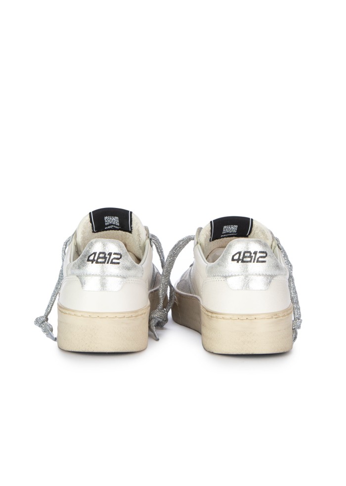 sneakers donna 4b12 hyper bianco argento