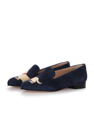 slippers donna roma bassotto blu