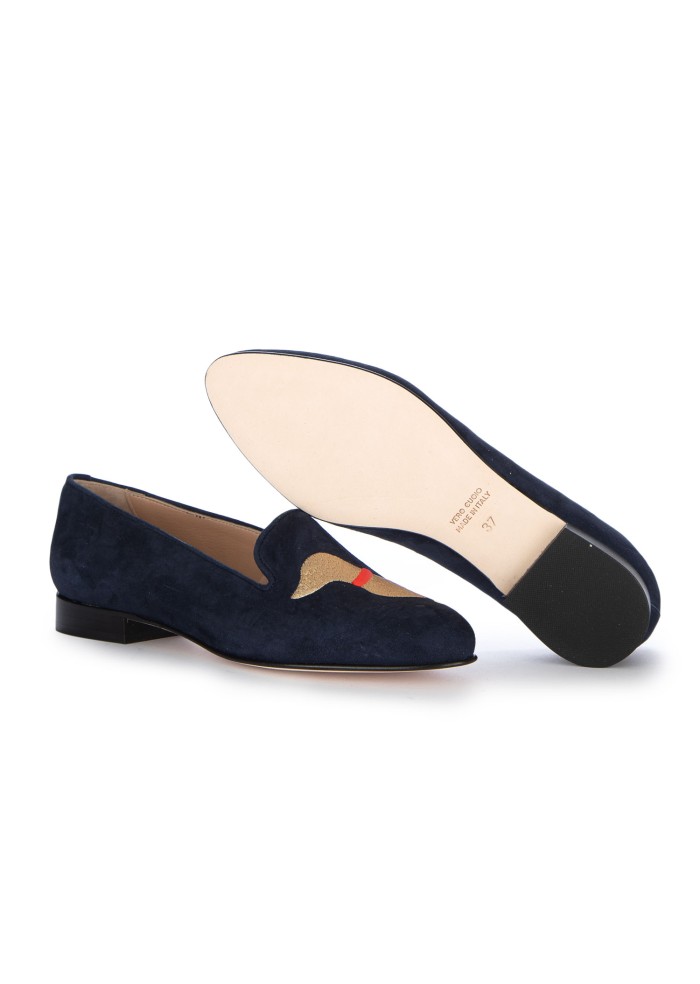 slippers donna roma bassotto blu