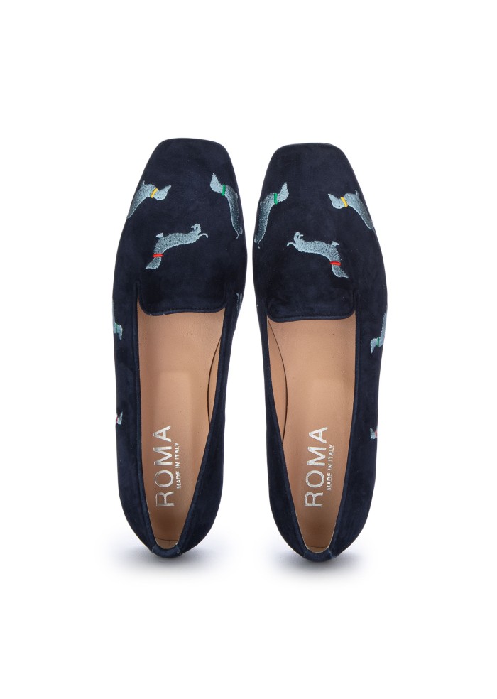 womens slippers roma all over dachshund blue light blue