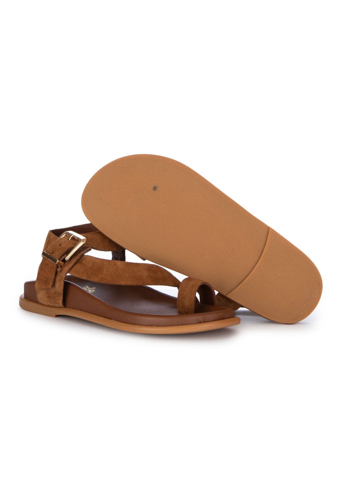 sandali donna pixy tan suede marrone