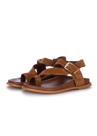 damen sandalen pixy tan suede braun