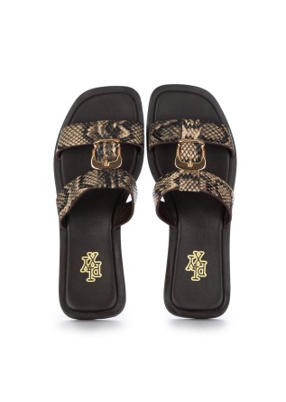 PIXY | SANDALS PITON BEIGE BLACK