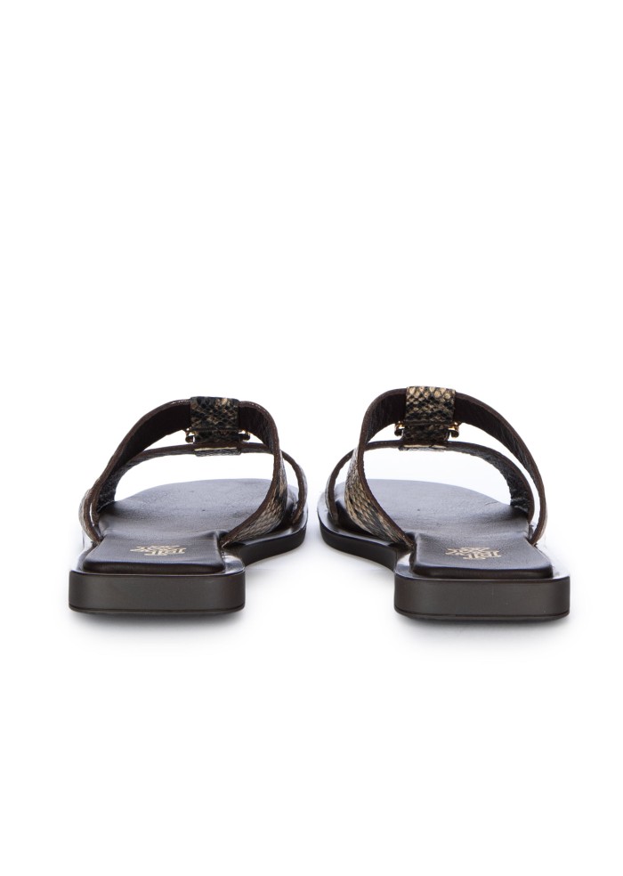 sandali donna pixy pitone beige nero