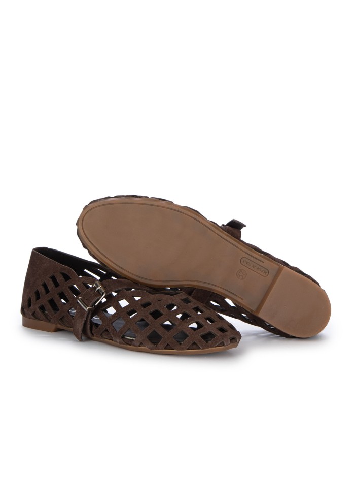 damen ballerinas mimmu wildleder demori braun