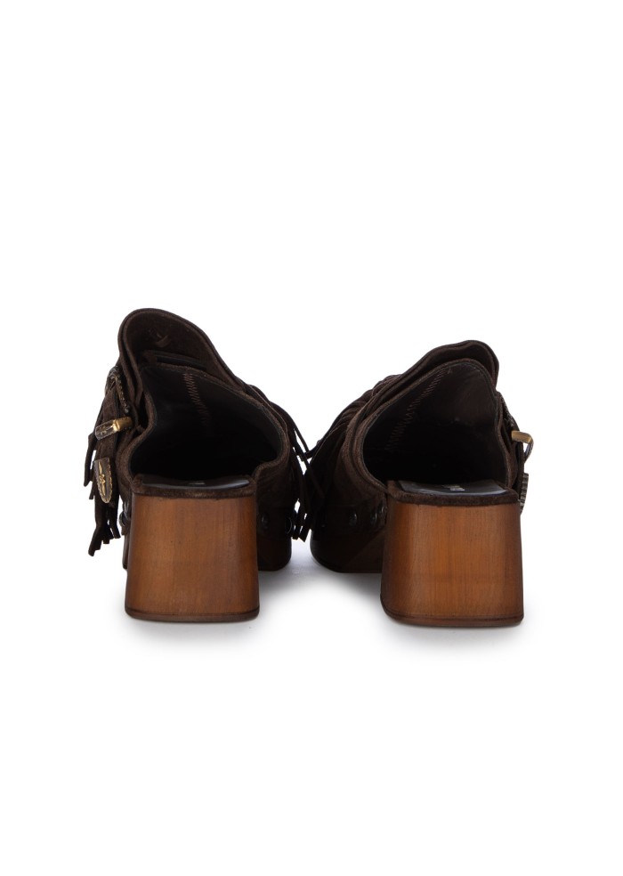 damen sabot mimmu boho wildleder braun