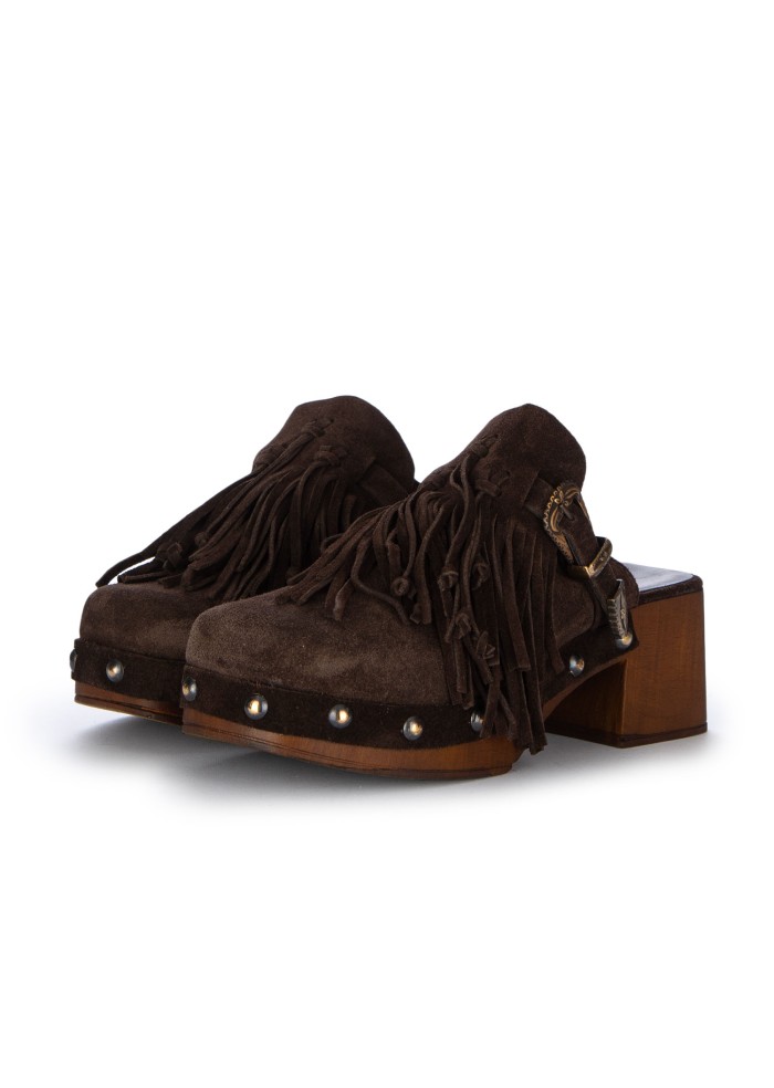 damen sabot mimmu boho wildleder braun