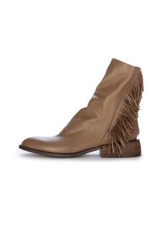 stivaletti donna mimmu foulard frange taupe