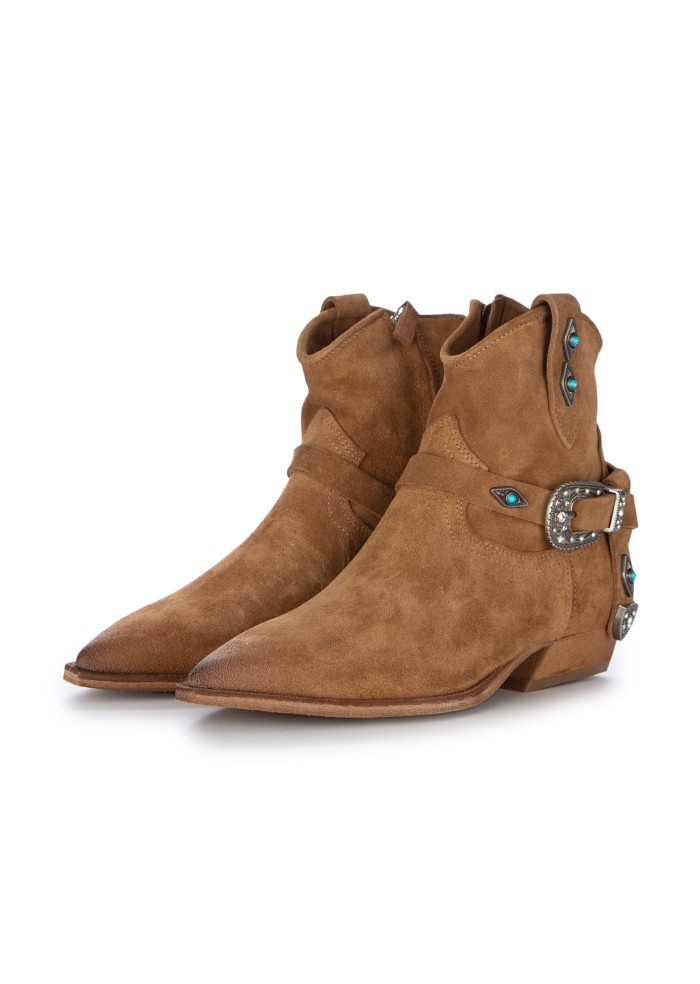 womens ankle boots mimmu jewel details brown
