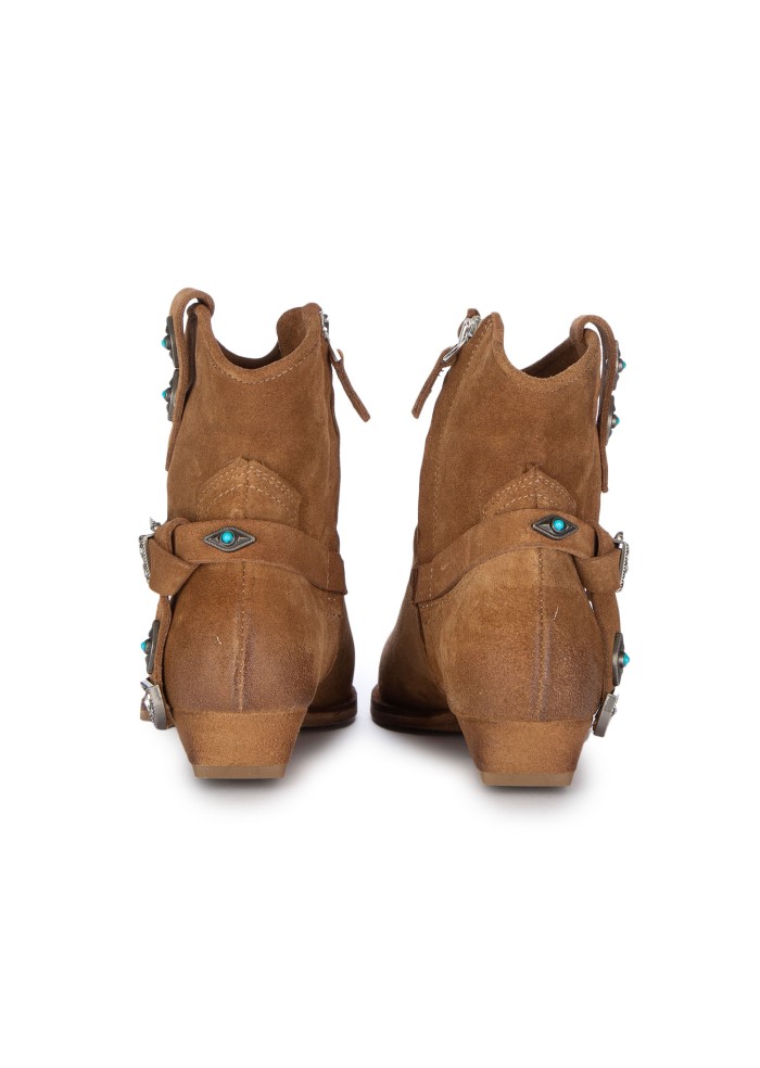 damen stiefeletten mimmu schmuckdetails braun