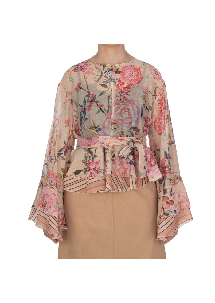 blusa donna kartika stampa floreale rosa multicolor