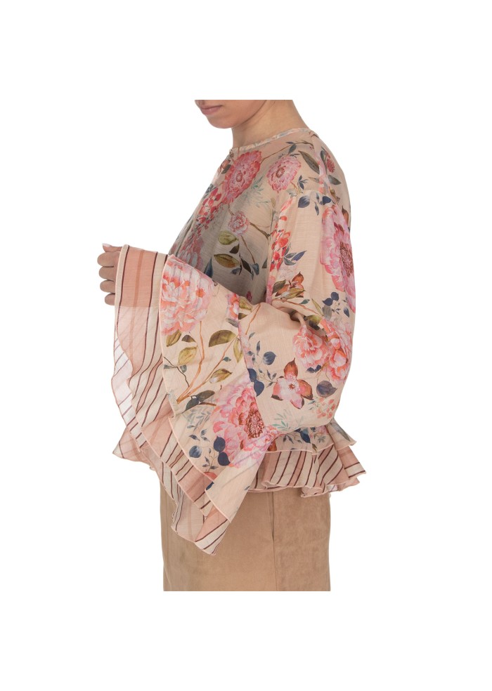 blusa donna kartika stampa floreale rosa multicolor