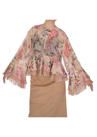 damen bluse kartika floralprint rosa mehrfarbig