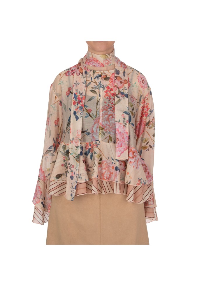 blusa donna kartika stampa floreale rosa multicolor