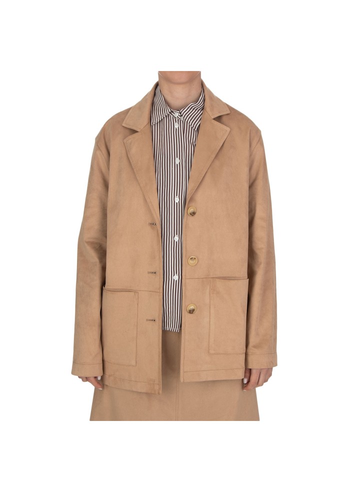 damen jacket kartika wildleder optik puderrosa