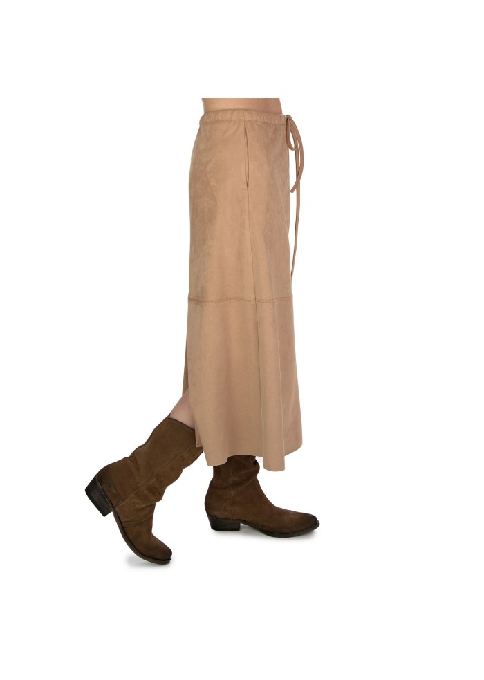 damen rock kartika wildleder optik puderrosa