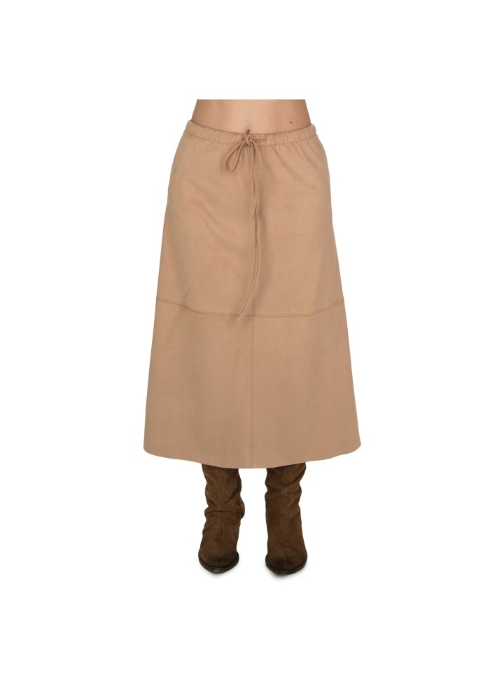 damen rock kartika wildleder optik puderrosa