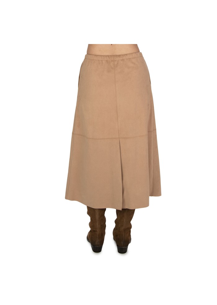 womens skirt kartika suede effect powder pink