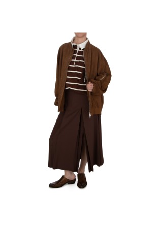 KARTIKA | SKIRT WIDE AND FLUID BROWN