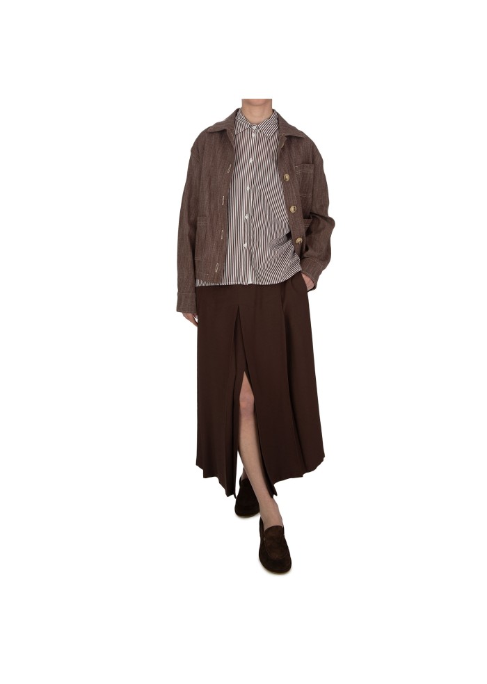 womens jacket kartika patch pokets brown