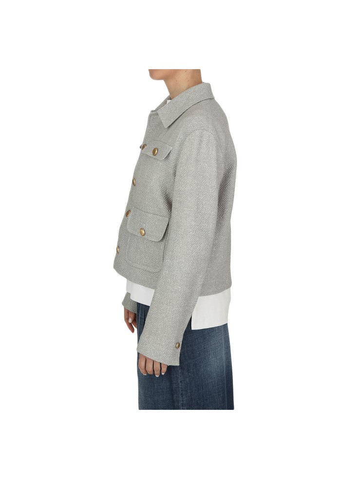 giacca donna circolo 1901 cropped tasche grigio