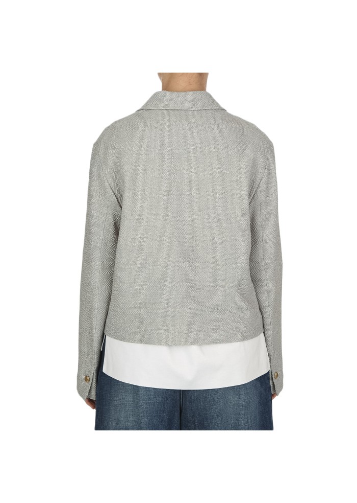 damen jacke circolo 1901 cropped taschen grau