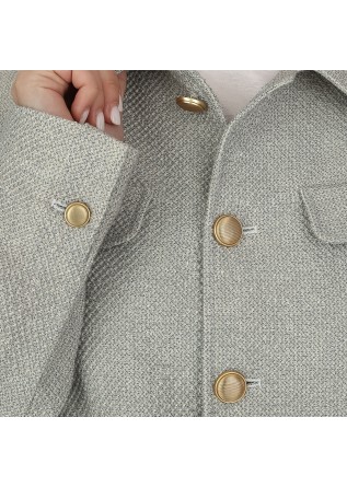 womens jacket circolo 1901 cropped pockets grey