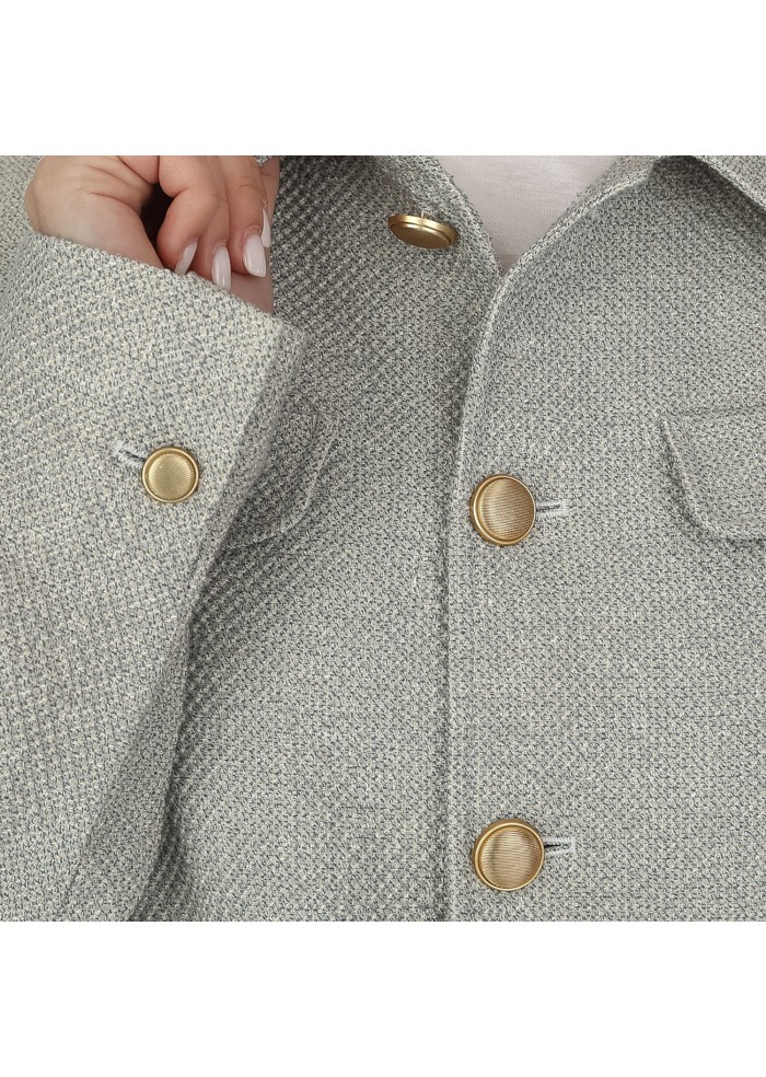 giacca donna circolo 1901 cropped tasche grigio