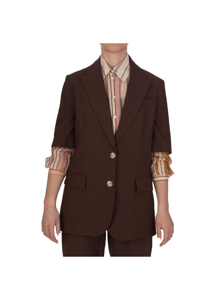 blazer donna kartika morbido marrone