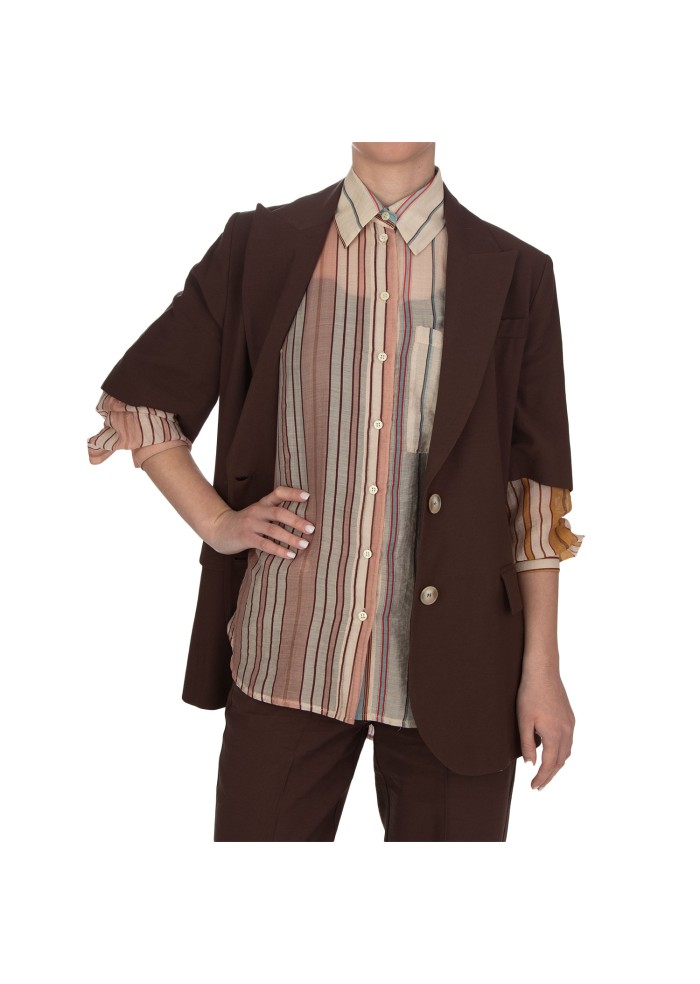 womens blazer kartika soft brown