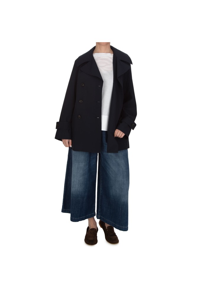 womens trech coat save the duck grin22 sofi blue blakc