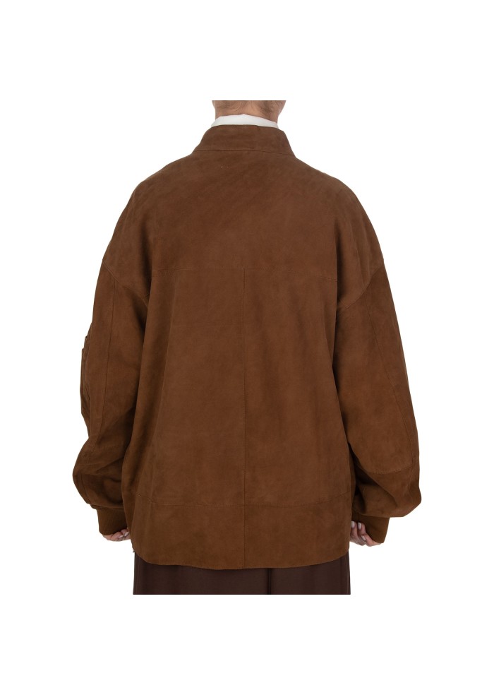 womens jacket the jackie leathers infinity pearlized suede brown