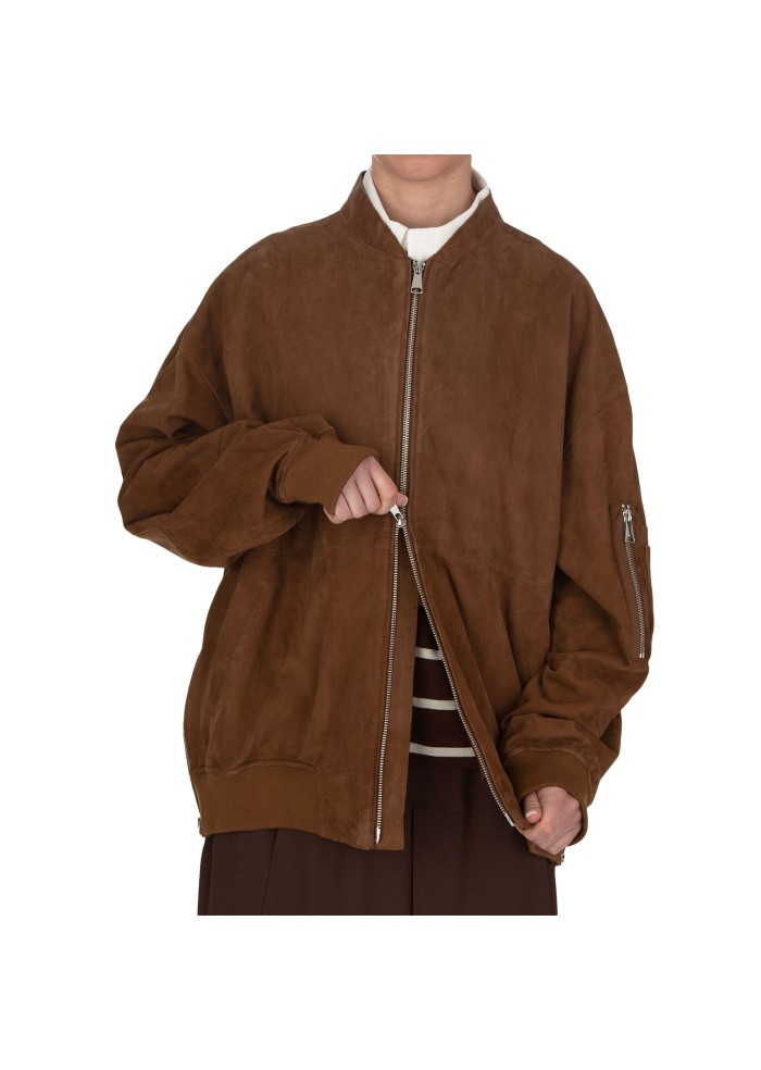 womens jacket the jackie leathers infinity pearlized suede brown