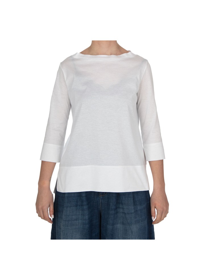 womens tshirt circolo 1901 three quartes sleeves white