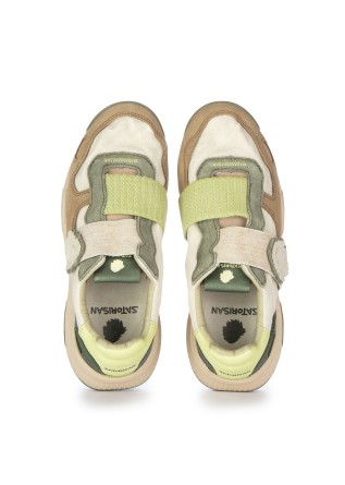 SATORISAN | SNEAKERS SLIP-ON CHACRONA LINEN ELASTIC BIANCO CREMA