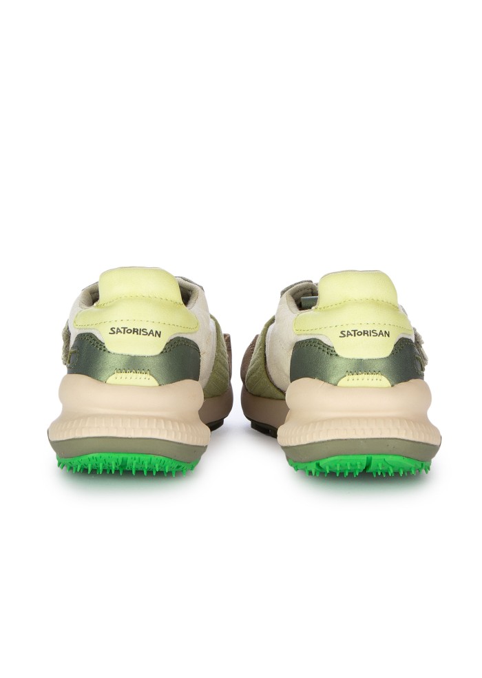 womens sneakers slip on satorisan chacrona linen elastic creamy white