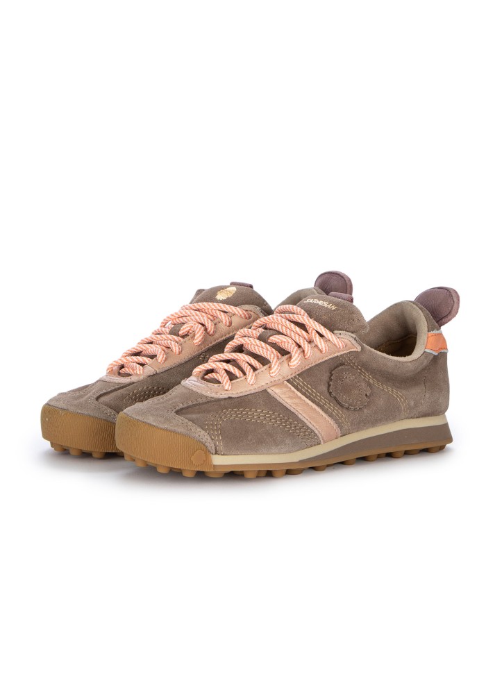 damen sneaker satorisan stardust suede braun rosa