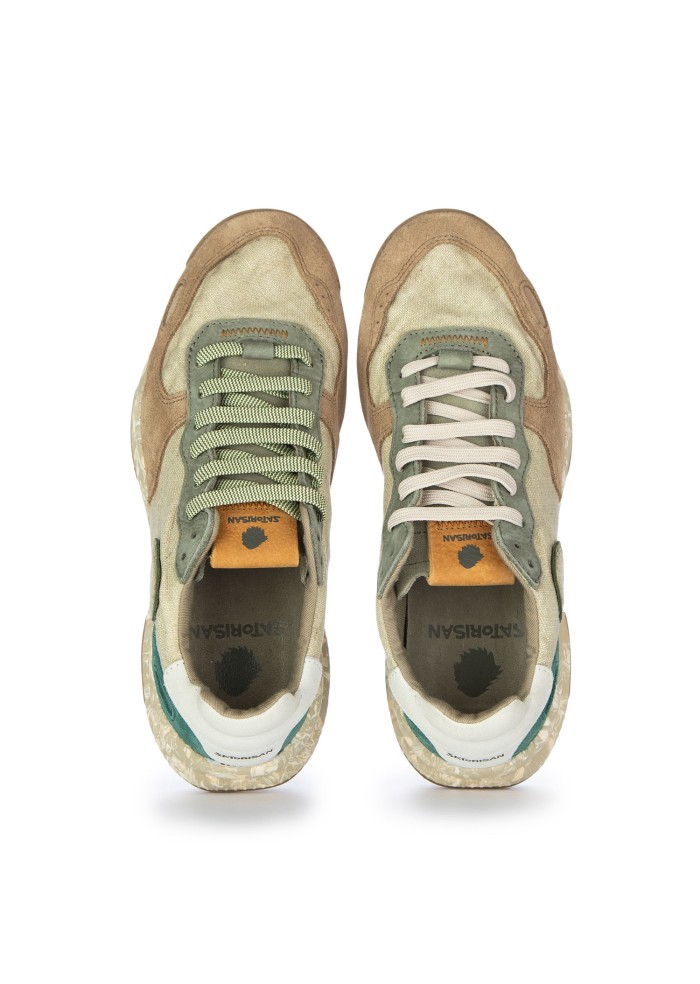 sneakers uomo satorisan chacrona linen verde marrone