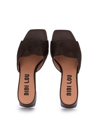 BIBI LOU | MULES CON TACCO RAFFINATI MARRONE SCURO