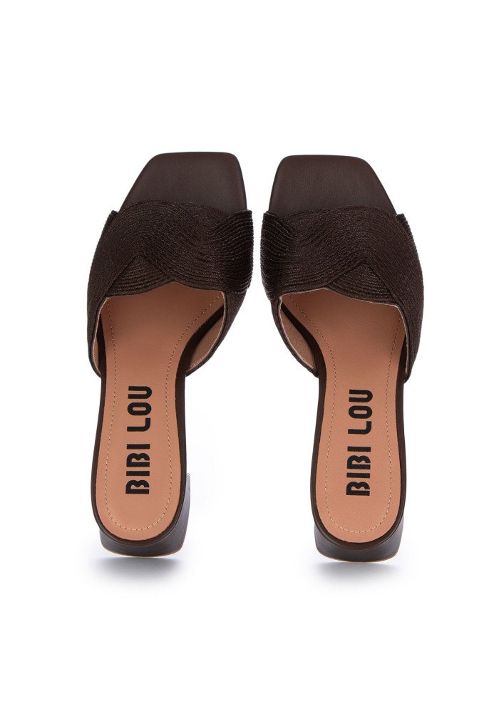 damen mules mit absatz bibi lou raffiniert dunkelbraun