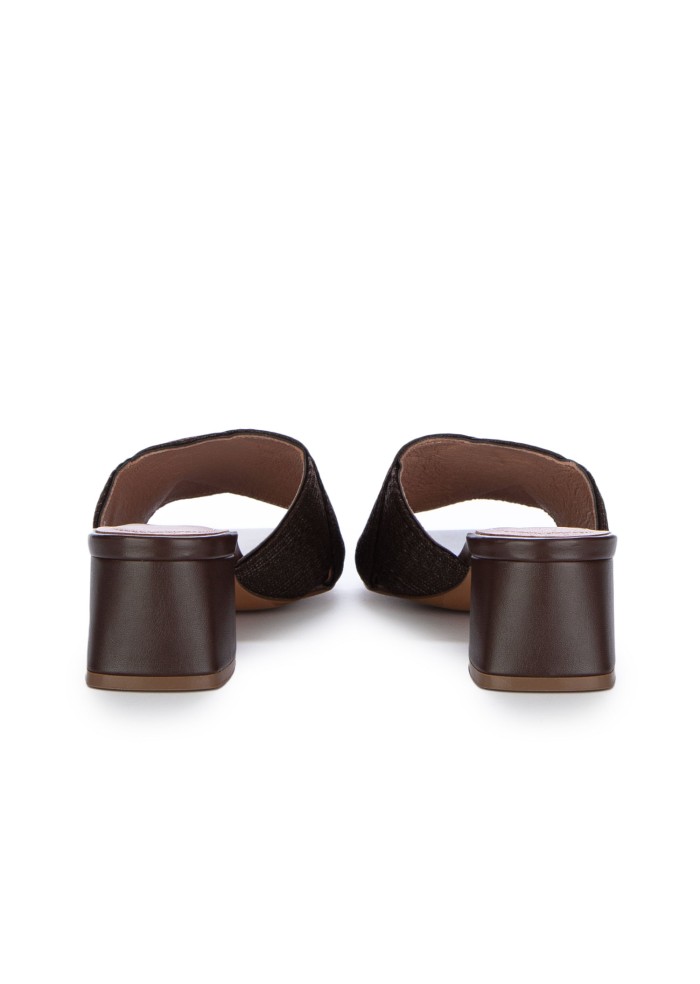 damen mules mit absatz bibi lou raffiniert dunkelbraun