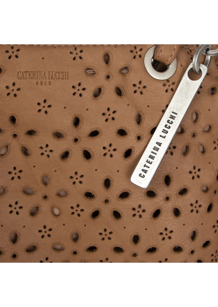 womens shopper bag caterina lucchi ambra m brown