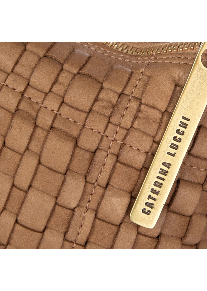borsa a spalla donna caterina lucchi asia marrone