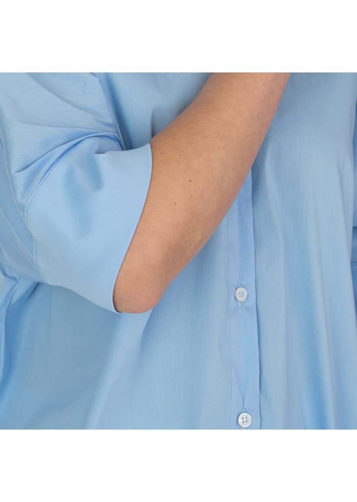 womens shirt kartika 3 4 sleeves light blue