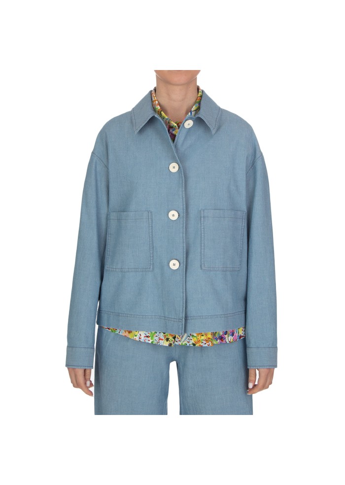 damen jacke circolo 1901 casual chic hellblau