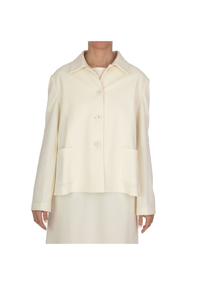 giacca donna circolo 1901 eleganza minimal bianco latte