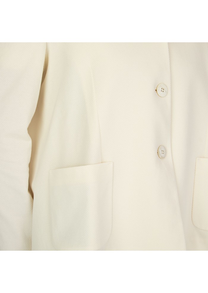 womens jacket circolo 1901 minimal elegance creamy white