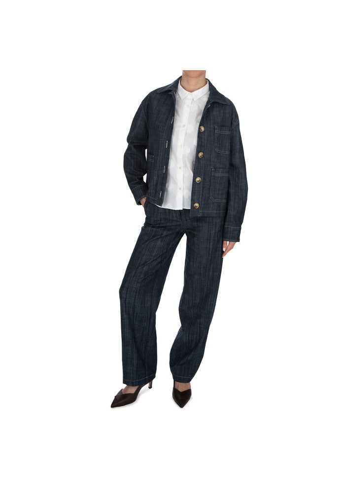 damen jacke kartika aufgesetze taschen blau