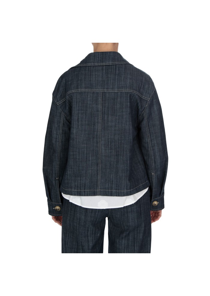 womens jacket kartika patch pokets blue