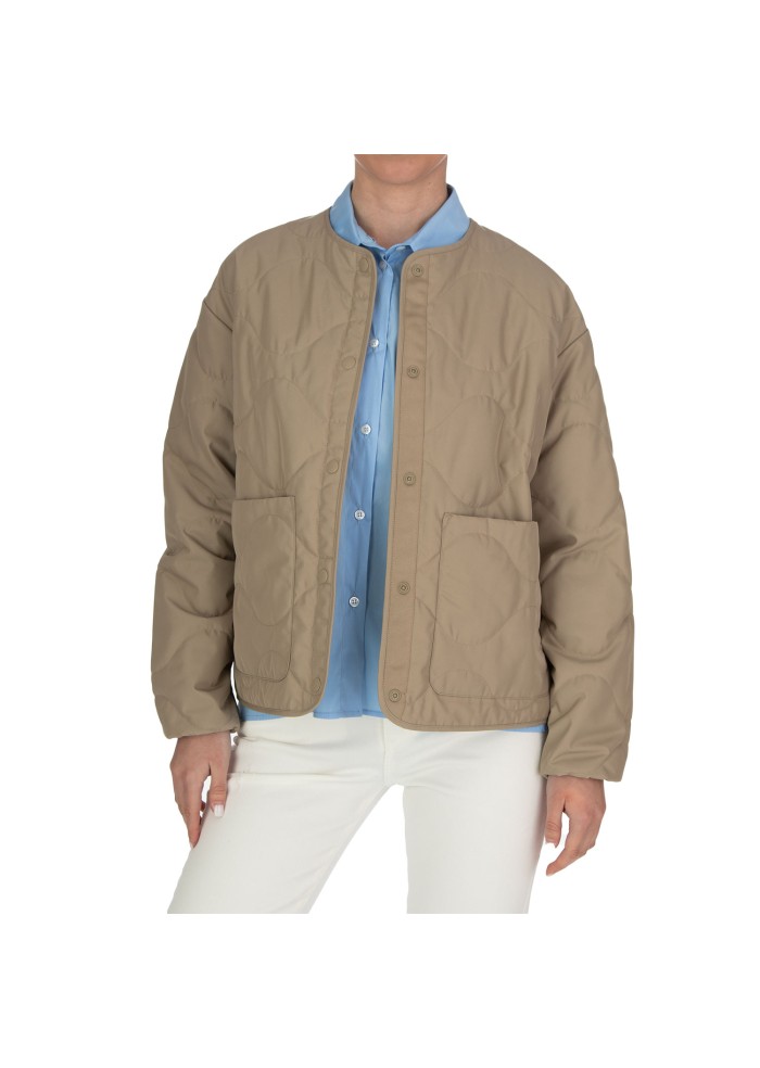 piumino donna save the duck twill22 desi beige